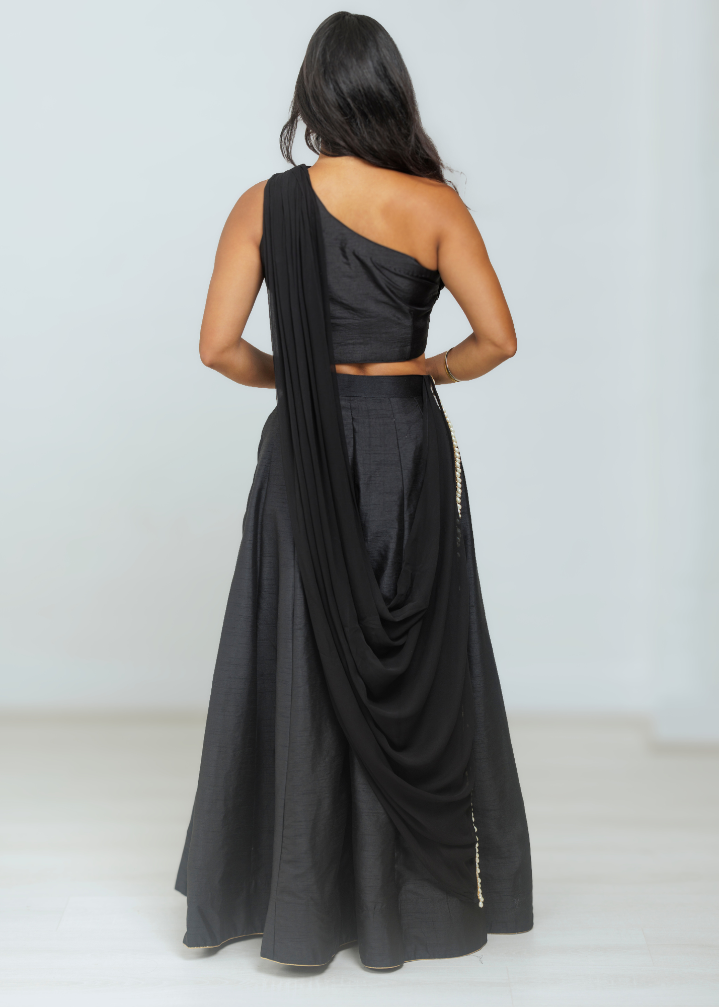 Arya Black Flared Trousers (sizes 4-14)