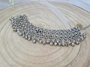 One silver anklet with bells (SS67)