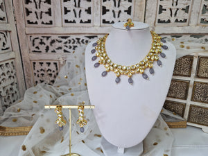 Parvati Grey Kundan JewellerySet (SS74)