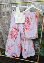 La Floraison Lilac Georgette Floral readymade skirt/lehnga (sizes 4-22)