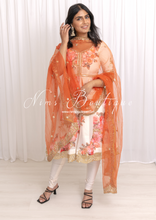 Dahlia Luxury Ivory Floral Anarkali Suit with Pajami (sizes 6-20)