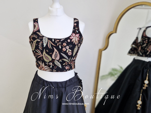 Luxury Sarika Black Blouse (size 4-18)