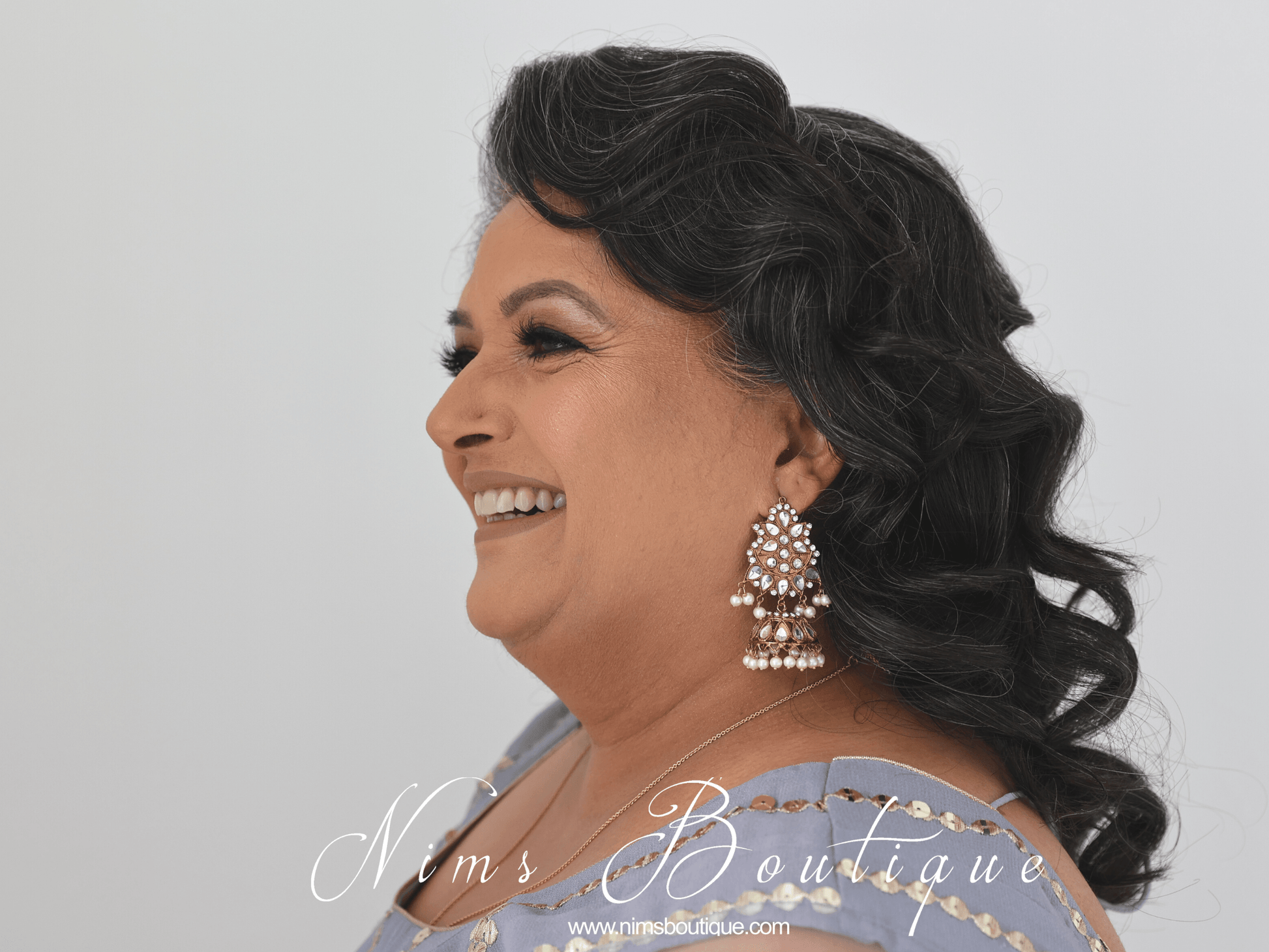 Nims Boutique Nandini Maharani Antique Gold & Pearl Chumke