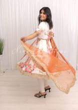 Dahlia Luxury Ivory Floral Anarkali Suit with Pajami (sizes 6-20)