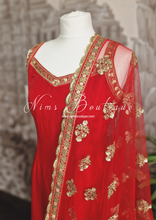 The NB Classic Sleeveless Red Silk Pajami Suit (sizes 4 to 20)