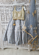 Rani Luxury Grey Mirror readymade skirt/lehnga (size 4-22)