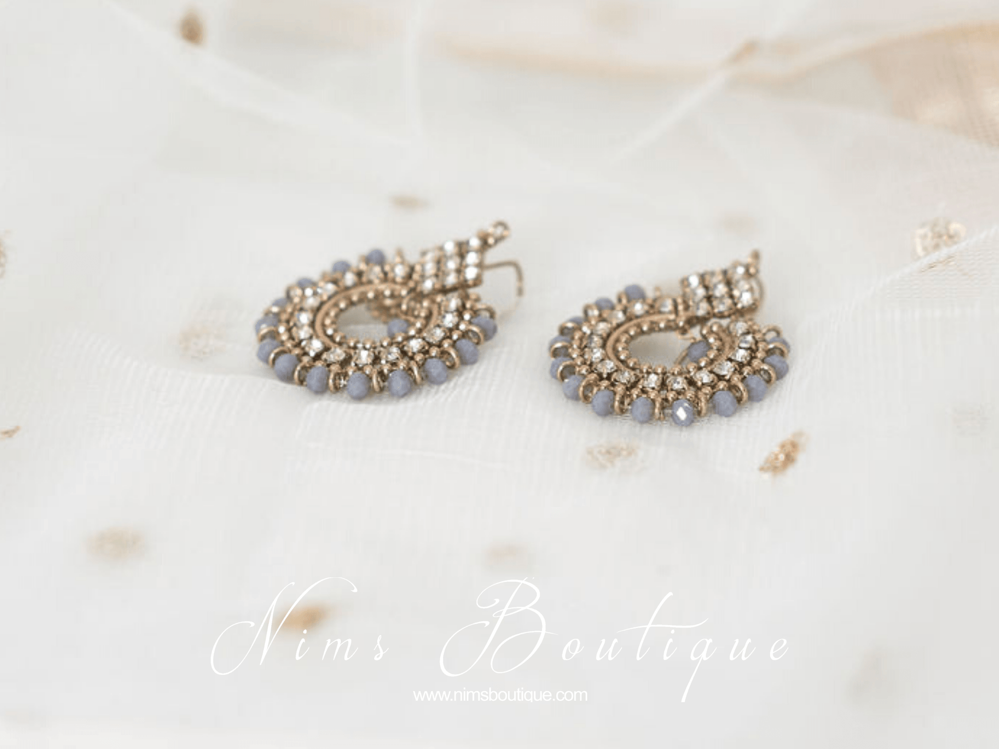 Nims Boutique Vidya Grey Earrings