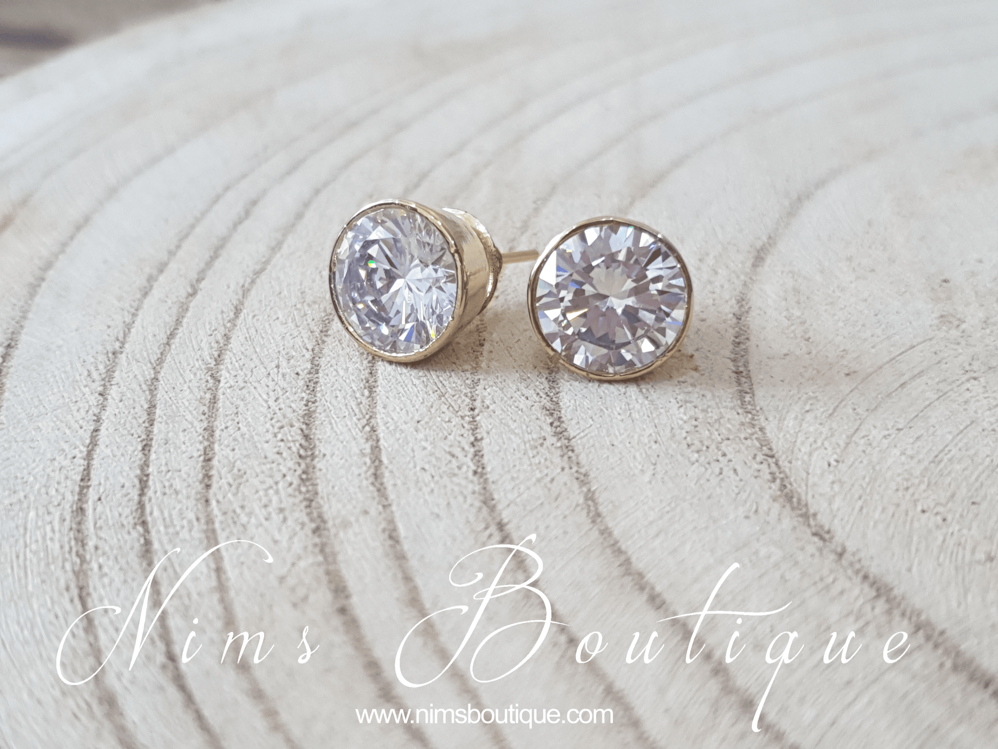 Nims Boutique The NB Clear stud earrings