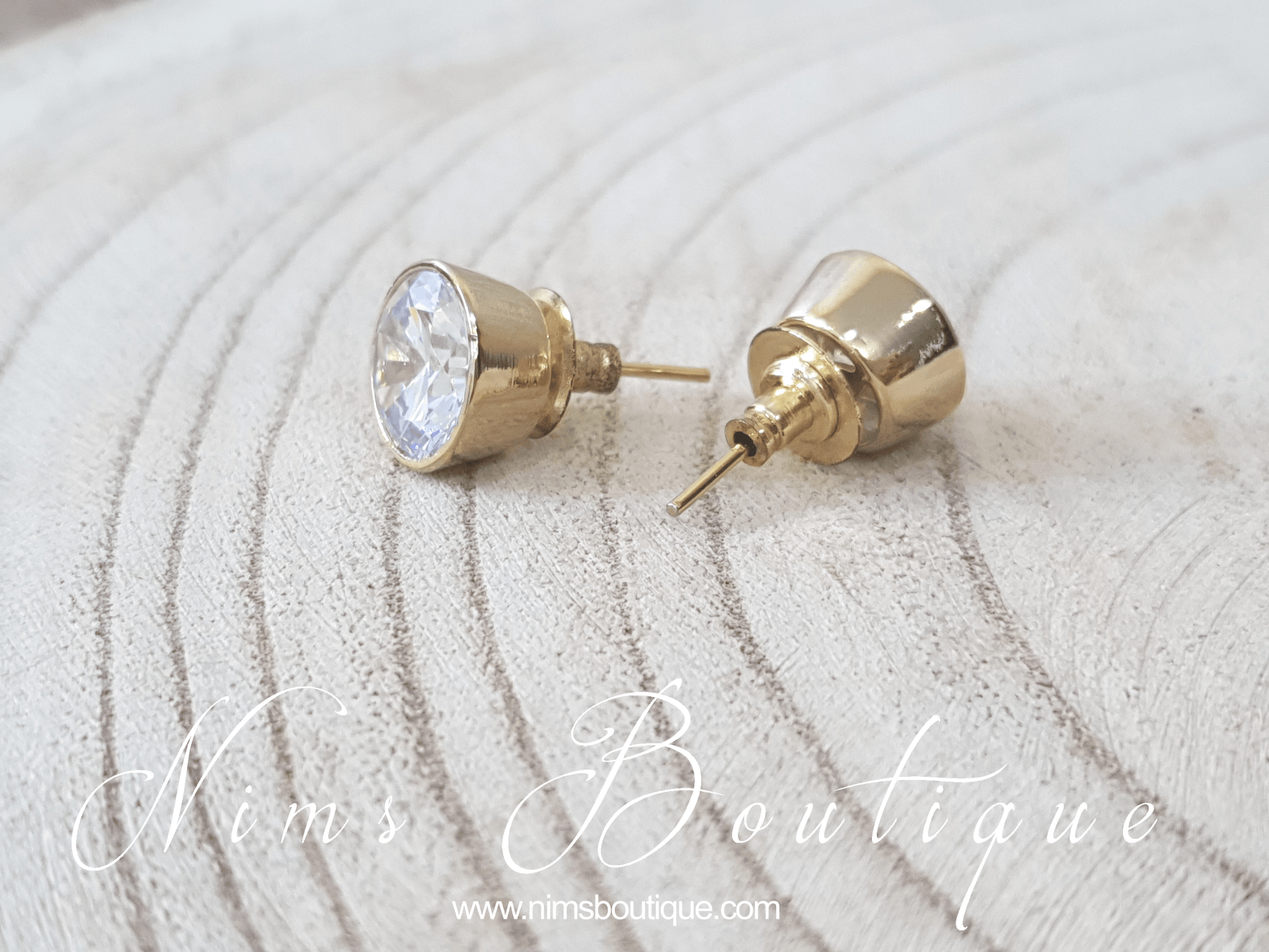 Nims Boutique The NB Clear stud earrings