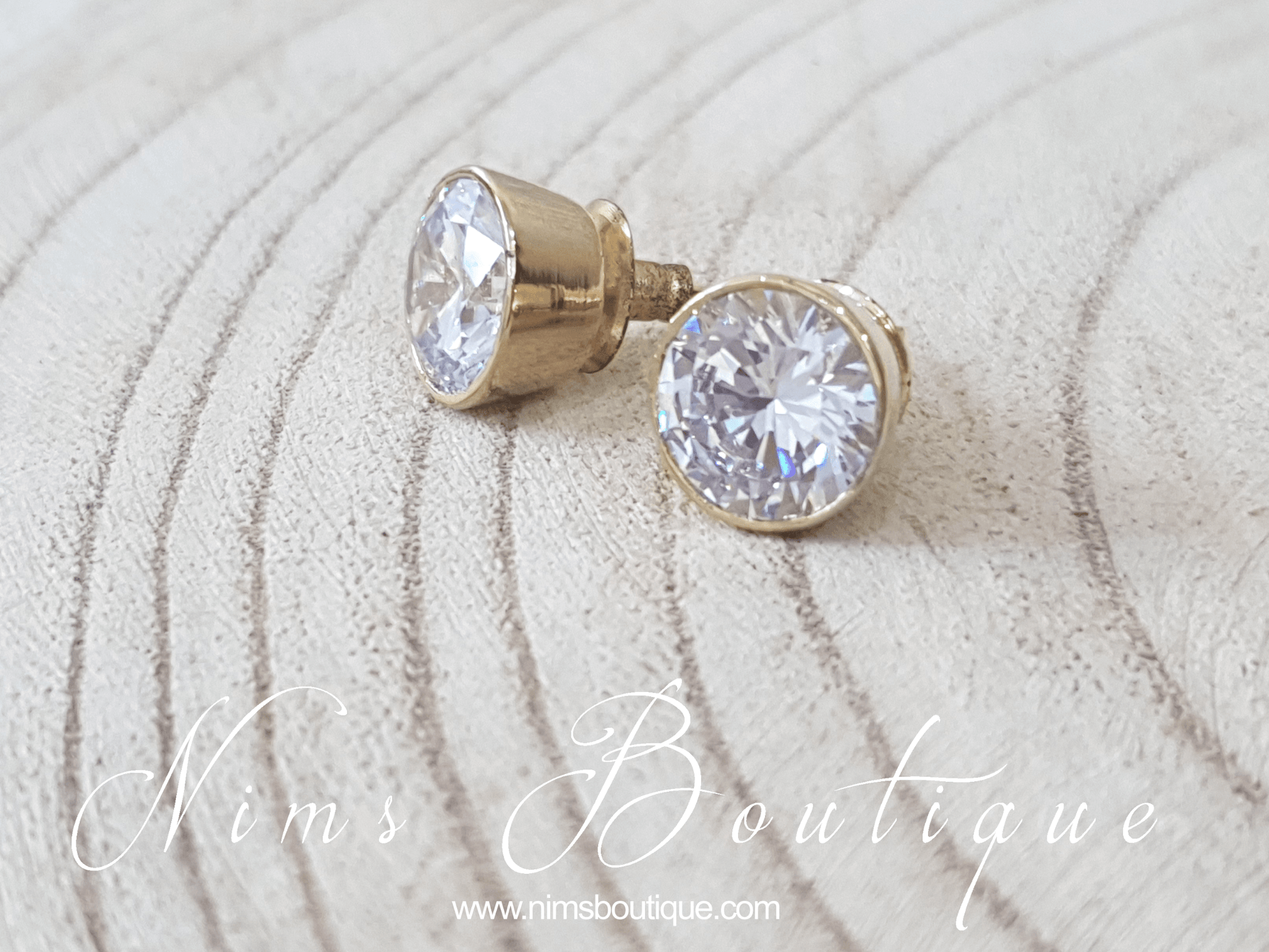 Nims Boutique The NB Clear stud earrings