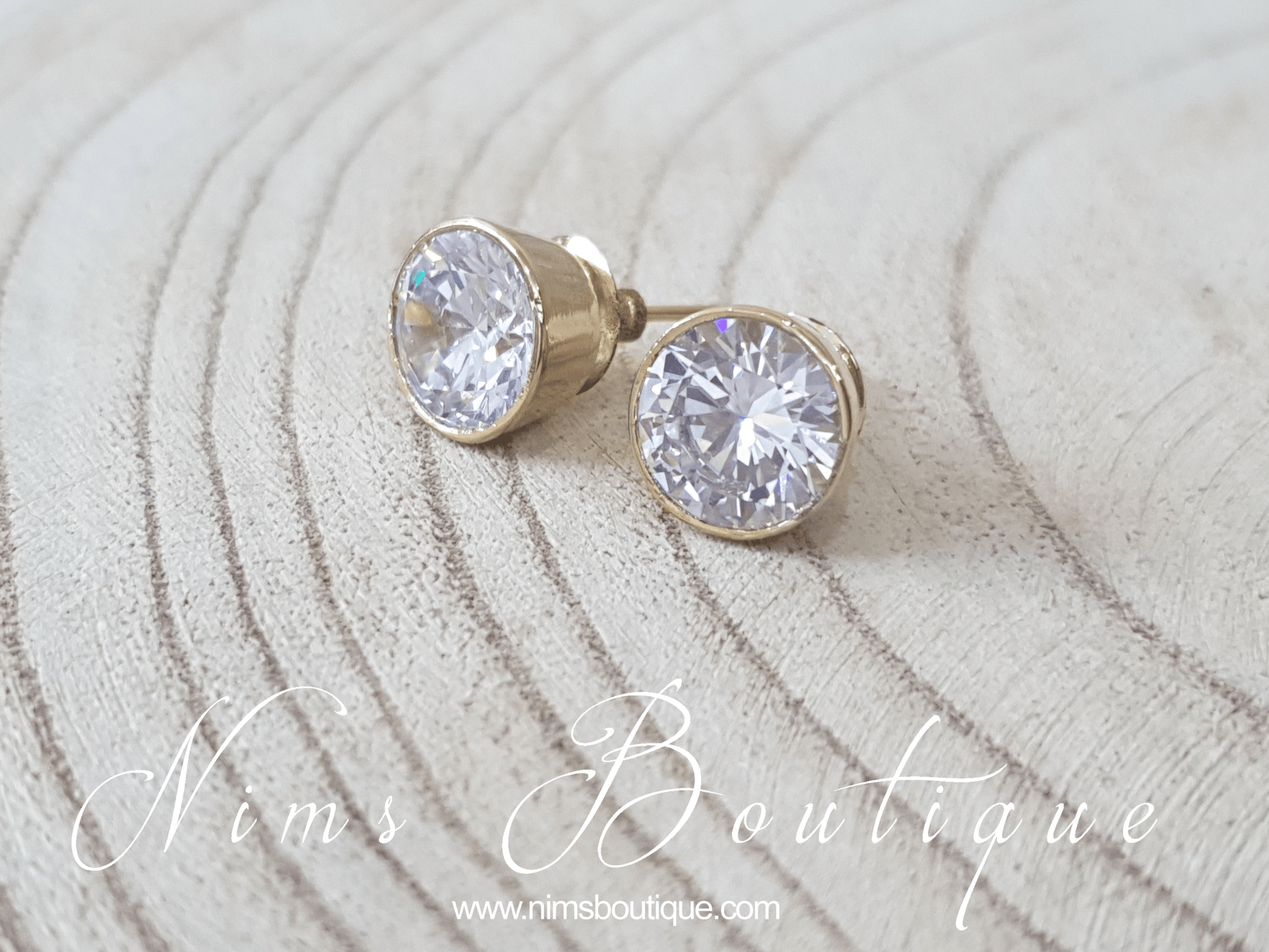 Nims Boutique The NB Clear stud earrings