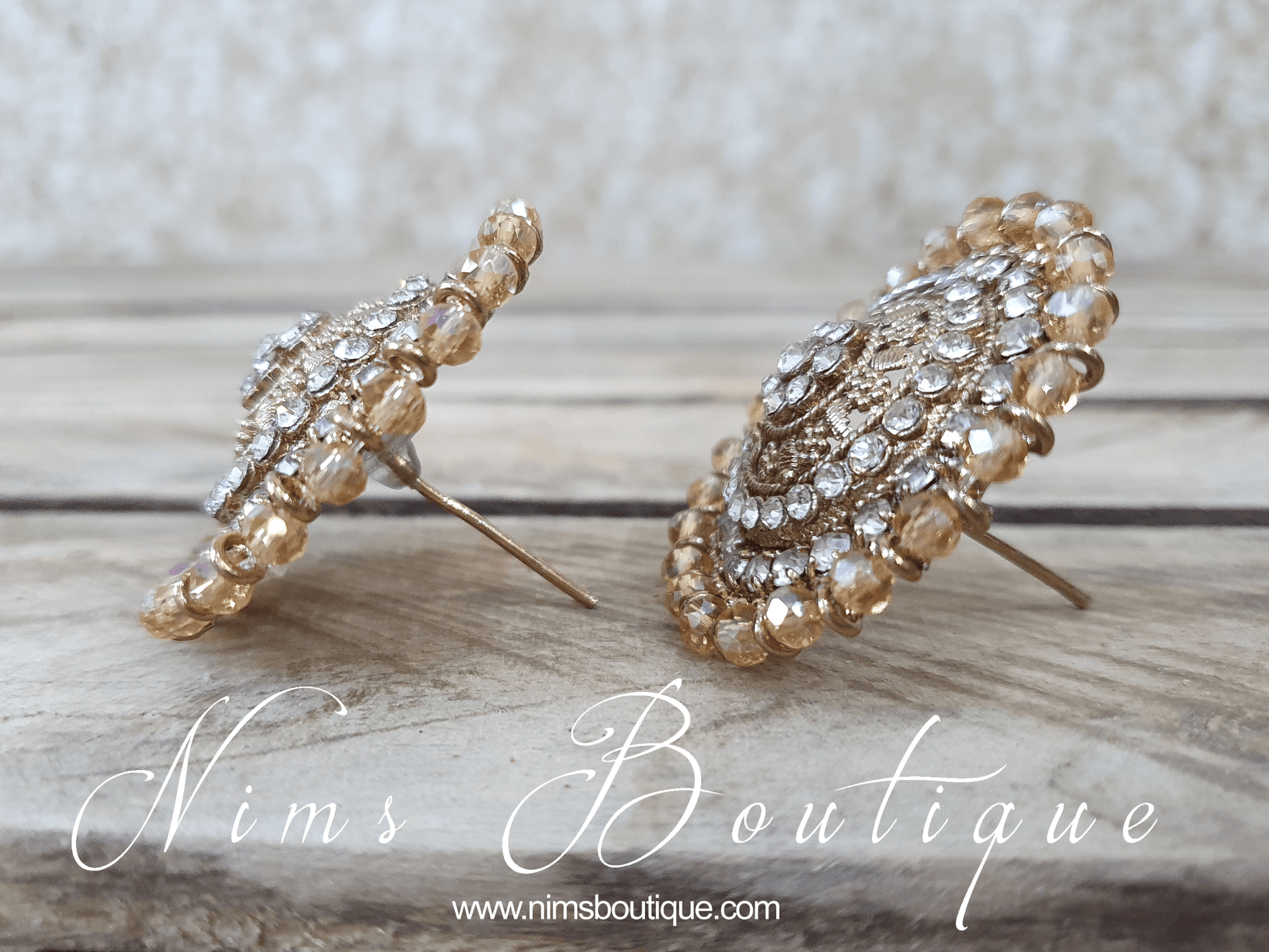 Nims Boutique Large Royal Gold Stud earrings