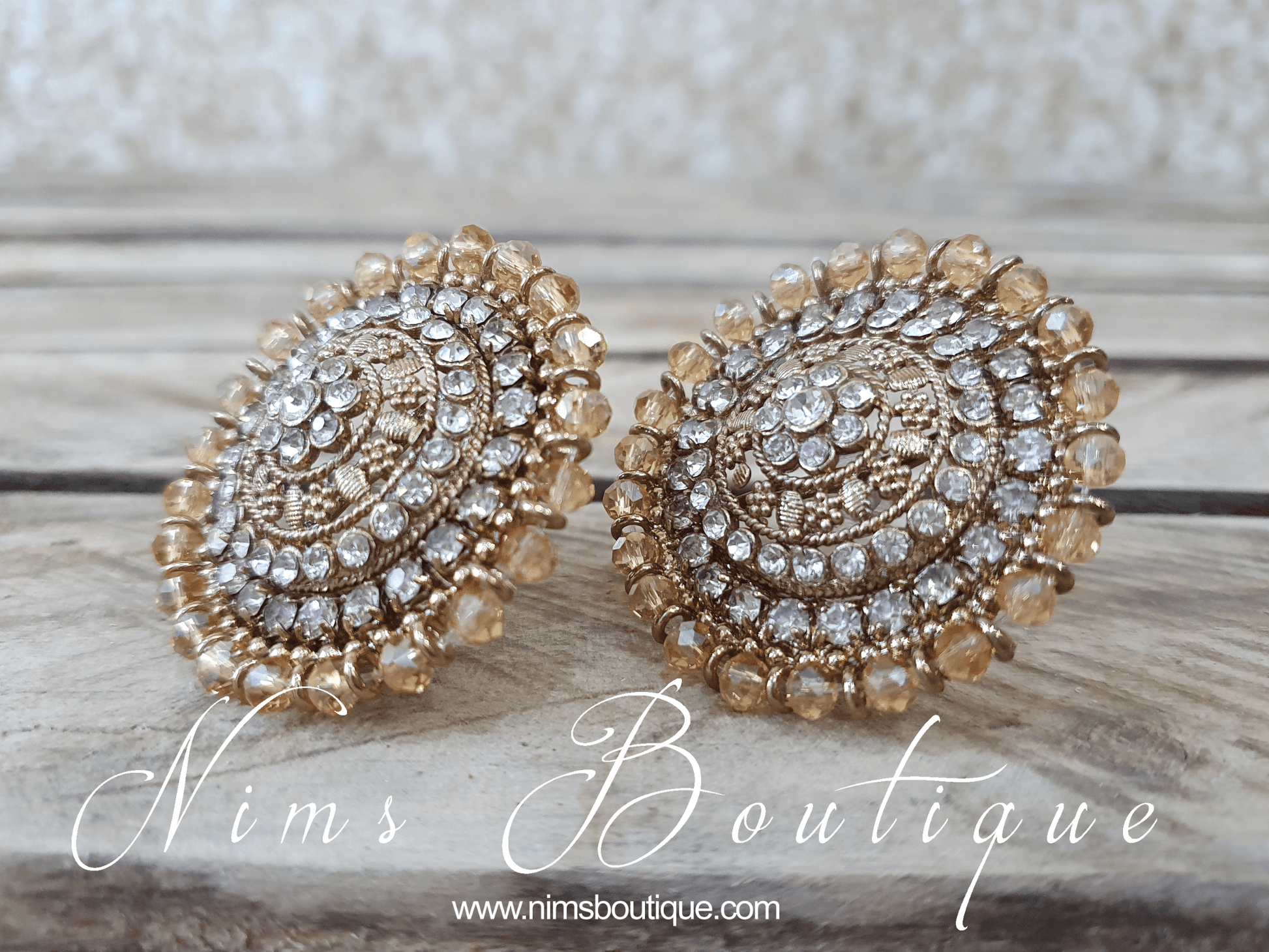 Nims Boutique Large Royal Gold Stud earrings