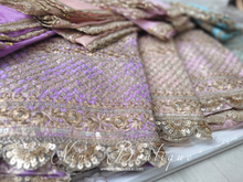 Luxury Unstitched Lilac Brocade Sequin Suit