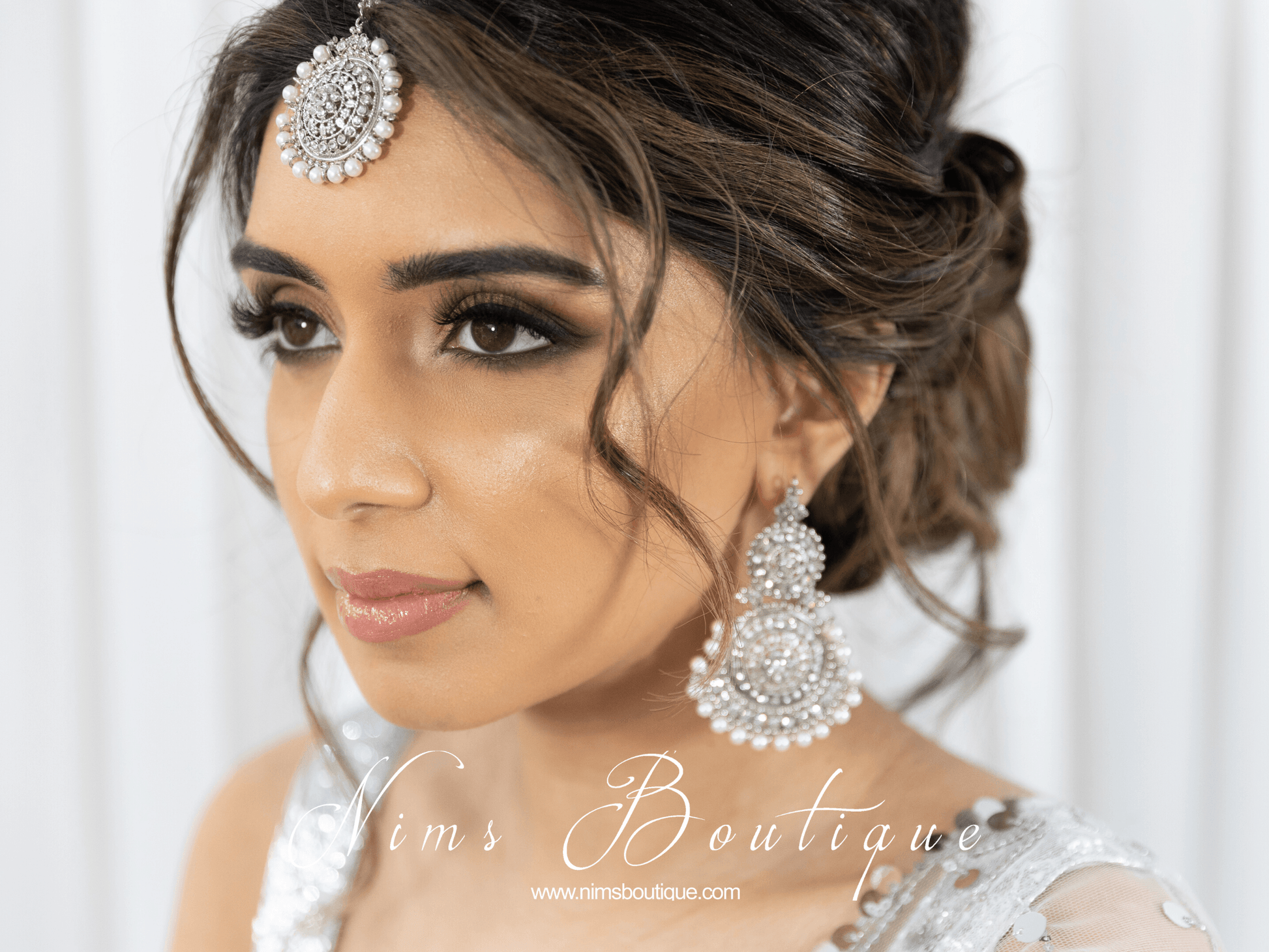 Nims Boutique Royal Silver Tikka Set