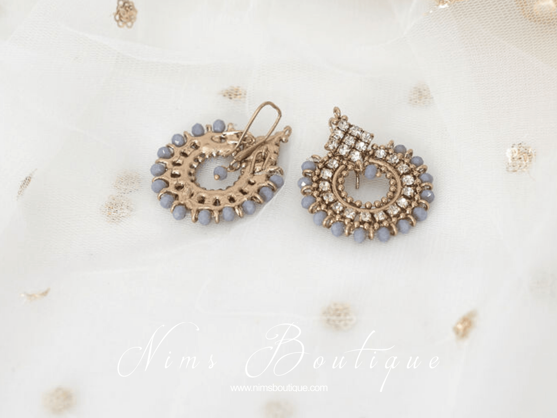 Nims Boutique Vidya Grey Earrings