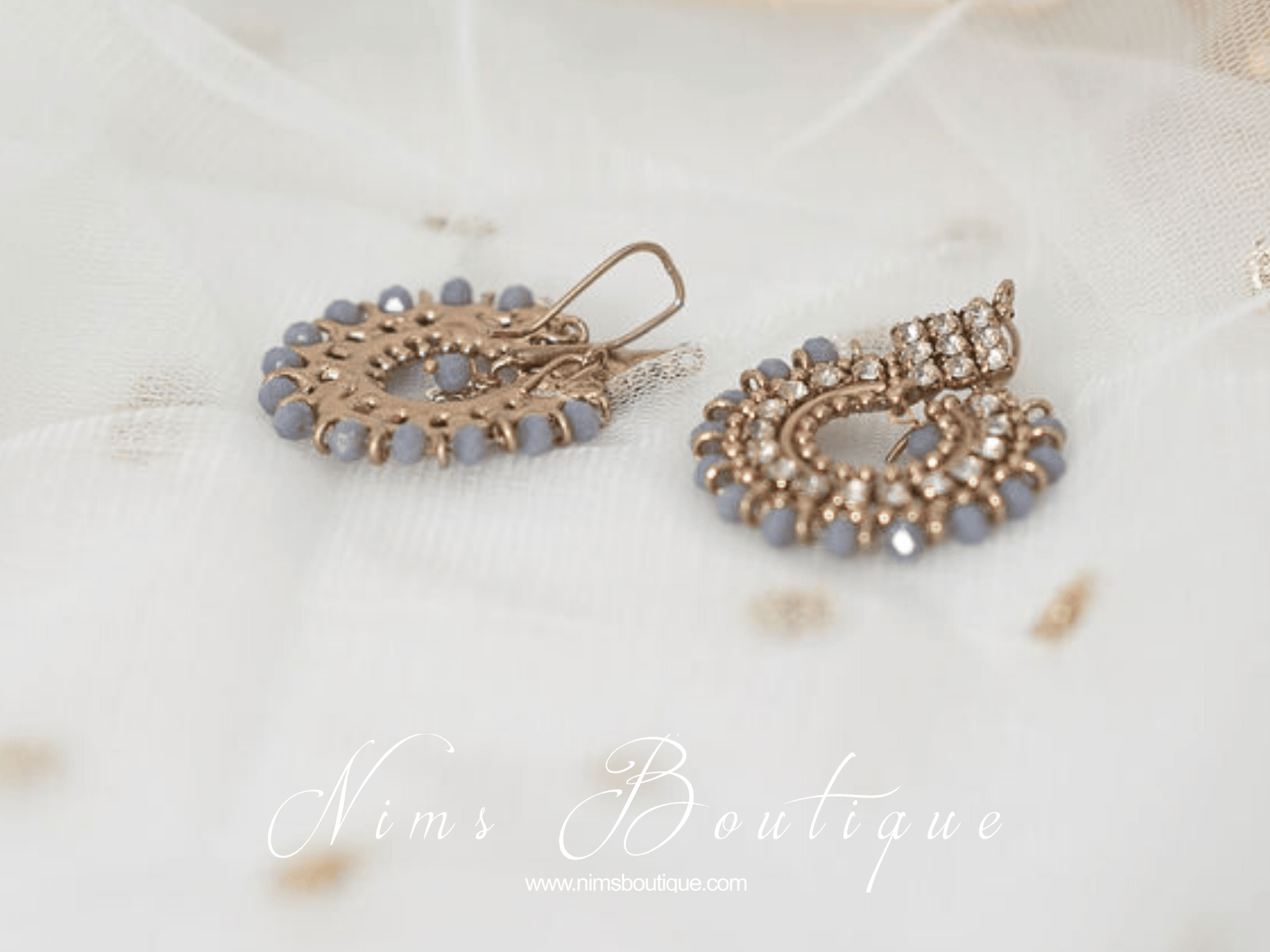 Nims Boutique Vidya Grey Earrings