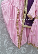 Pink & Purple Kids Dhoti Salwar Suit