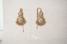 Small Royal Antique Gold & Gold Stone set with earring chains