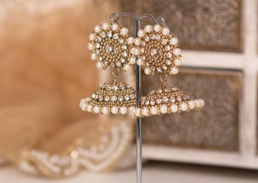 Nims Boutique Chandni Royal Antique Gold & Pearl Chumke