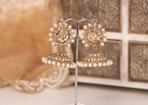 Nims Boutique Chandni Royal Antique Gold & Pearl Chumke