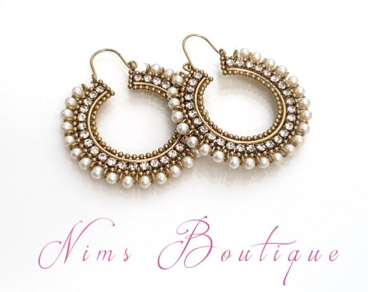 Nims Boutique Royal Pearl Bali Earrings