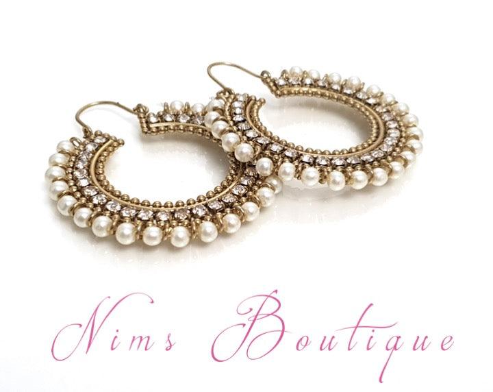 Nims Boutique Royal Pearl Bali Earrings