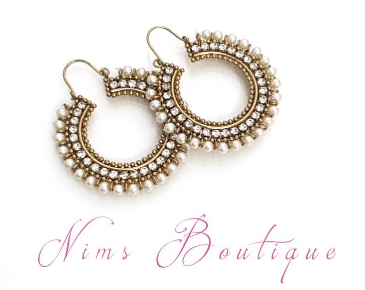 Nims Boutique Royal Pearl Bali Earrings