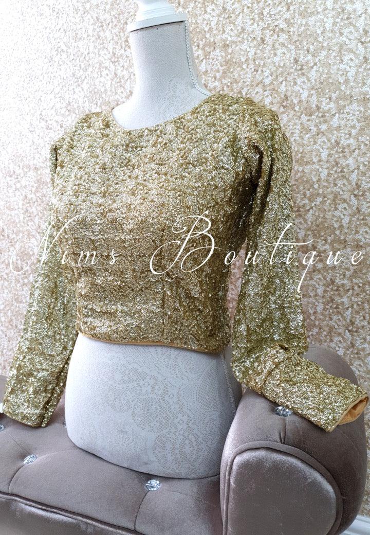 Black Gold Sequin Blouse main image 1
