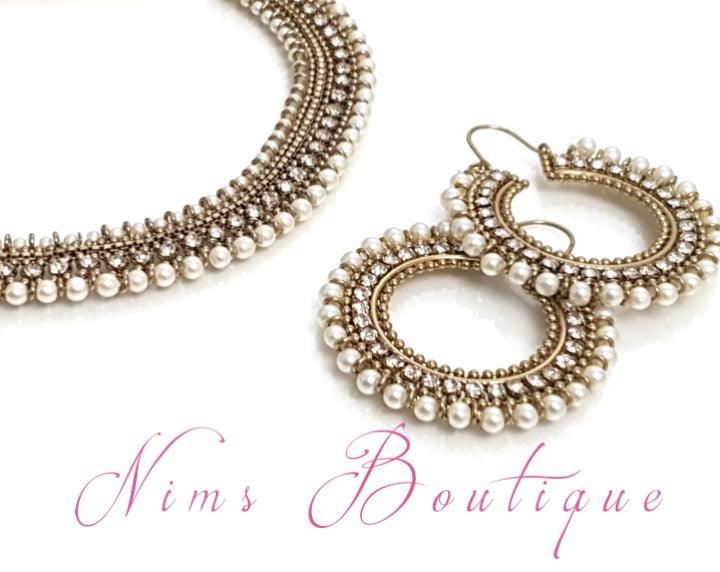 Nims Boutique Royal Pearl Bali Earrings