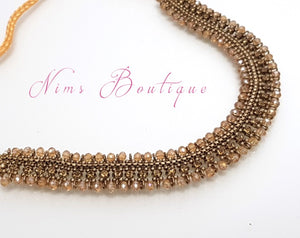 Royal Antique Gold Necklace with Gold stone