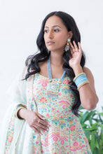 Nims Boutique Nishita Light Blue & Pink Meenakari Haar Set