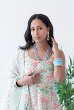 Nishita Light Blue & Pink Meenakari Haar Set