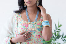 Nims Boutique Nishita Light Blue & Pink Meenakari Haar Set