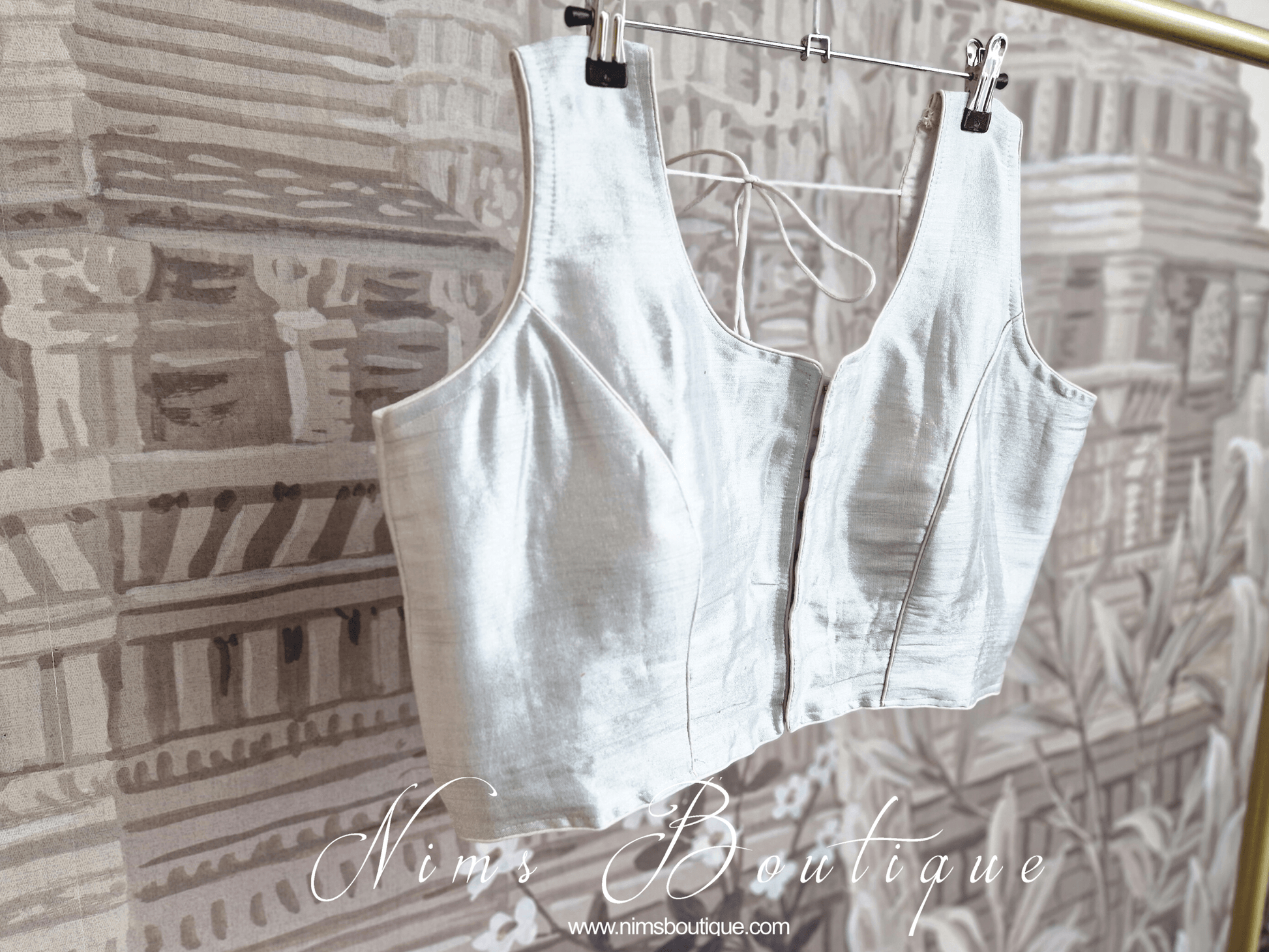 Nims Boutique The NB Silver Blouse 16-18
