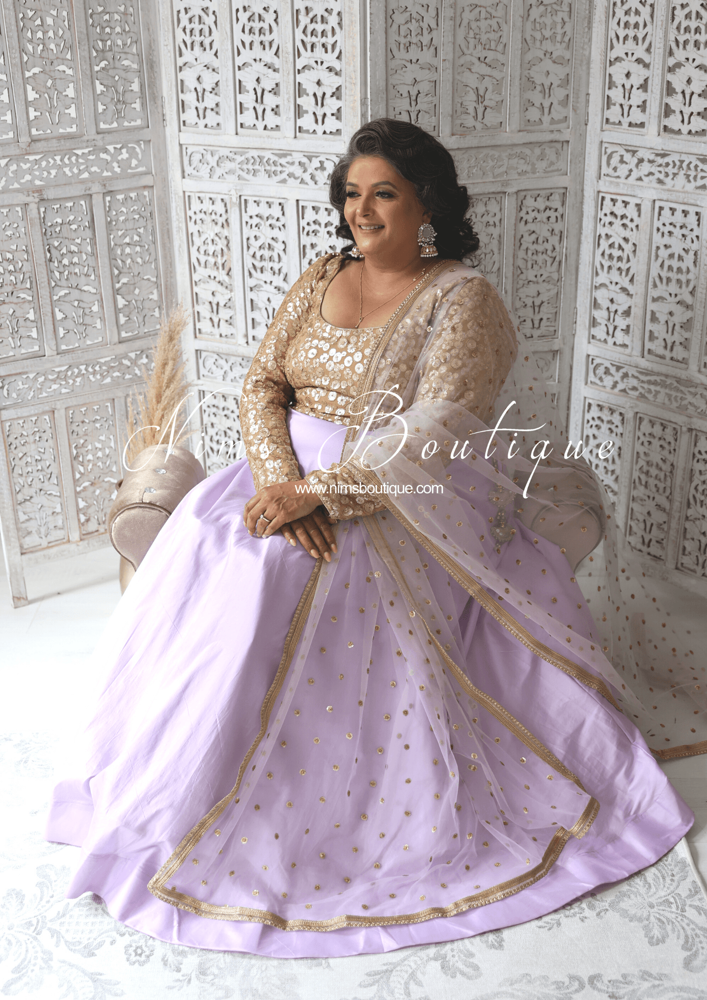 Readymade Lilac Silk skirt/lehnga (sizes 4-22)