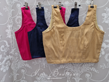 Sleeveless Gold Raw Silk Blouse (4-12)