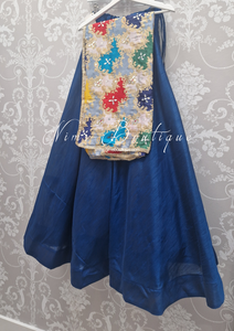 Navy Blue Readymade skirt/lehnga (one size)