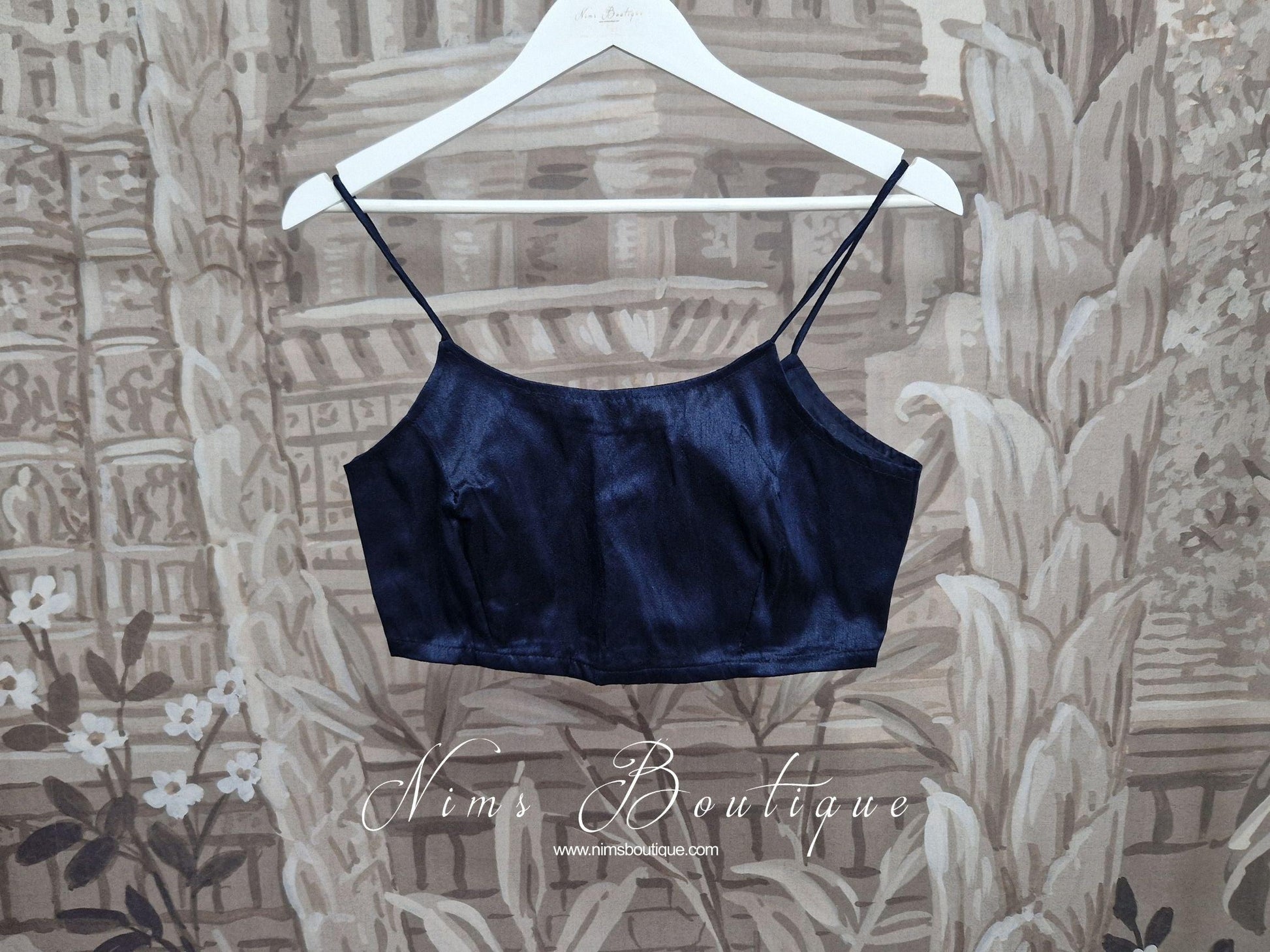 Nims Boutique Maya Navy Thin Strap Blouse size 4-16