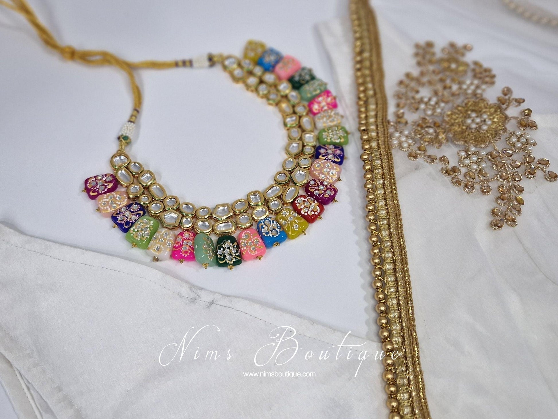 Nims Boutique Limited Edition Multicolour Akira Kundan Set