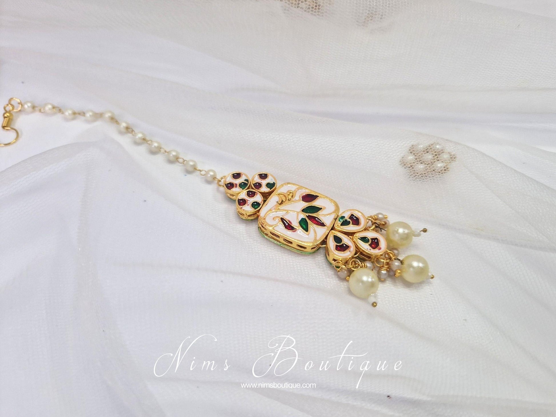 Nims Boutique Raman Kundan & Pearl Tikka