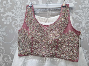 Limited Edition Mauve & Silver Embroidered Blouse (10-12)