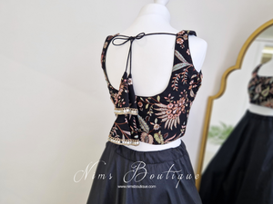 Luxury Sarika Black Blouse (size 4-18)