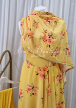 Yellow Floral Dress with Pajami (size 4-16)