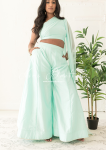 Arya Mint Flared Trousers (sizes 4-14)