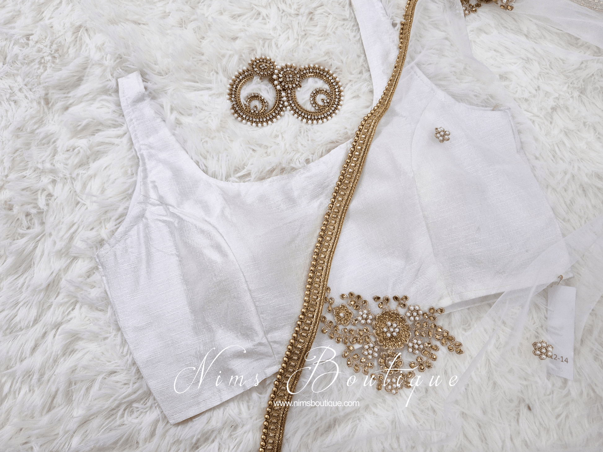 Nims Boutique The NB White Blouse 10-14