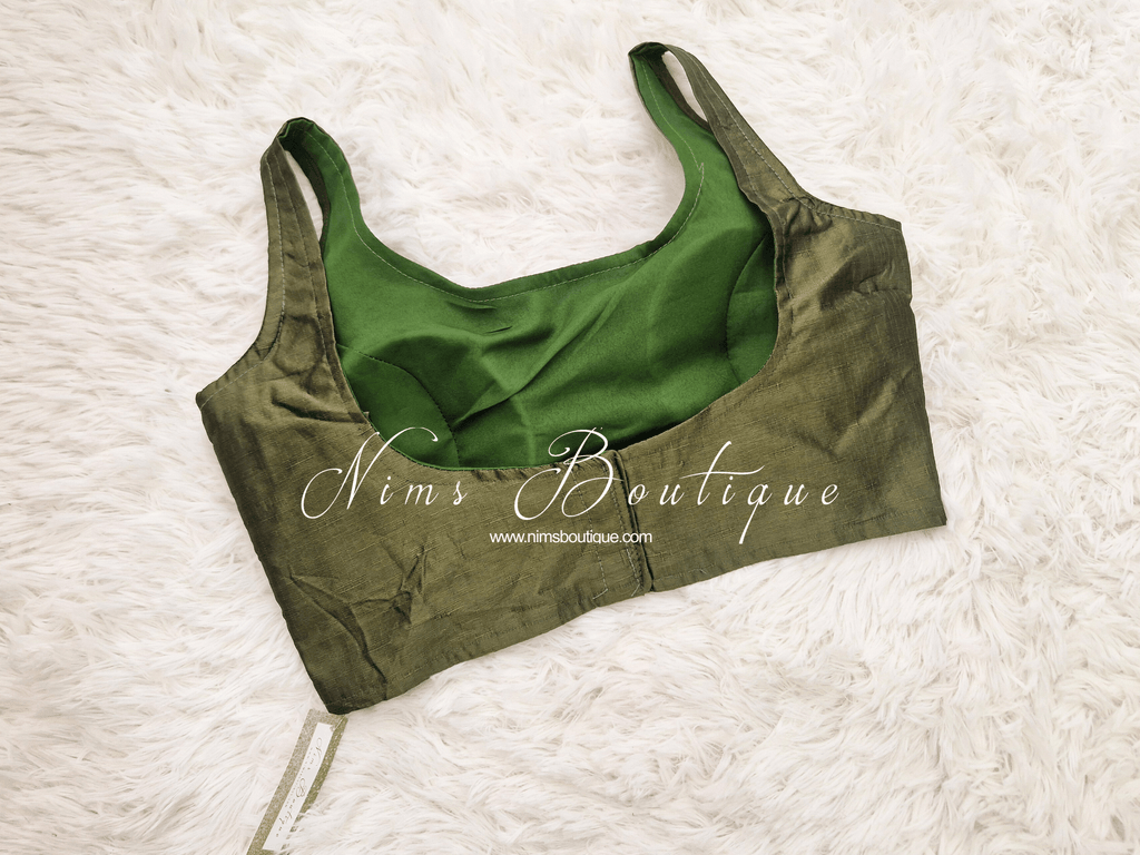 Nims Boutique The NB Olive Green Blouse 10-12