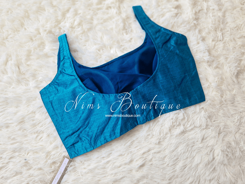 Nims Boutique The NB Peacock Blue Blouse 12-14