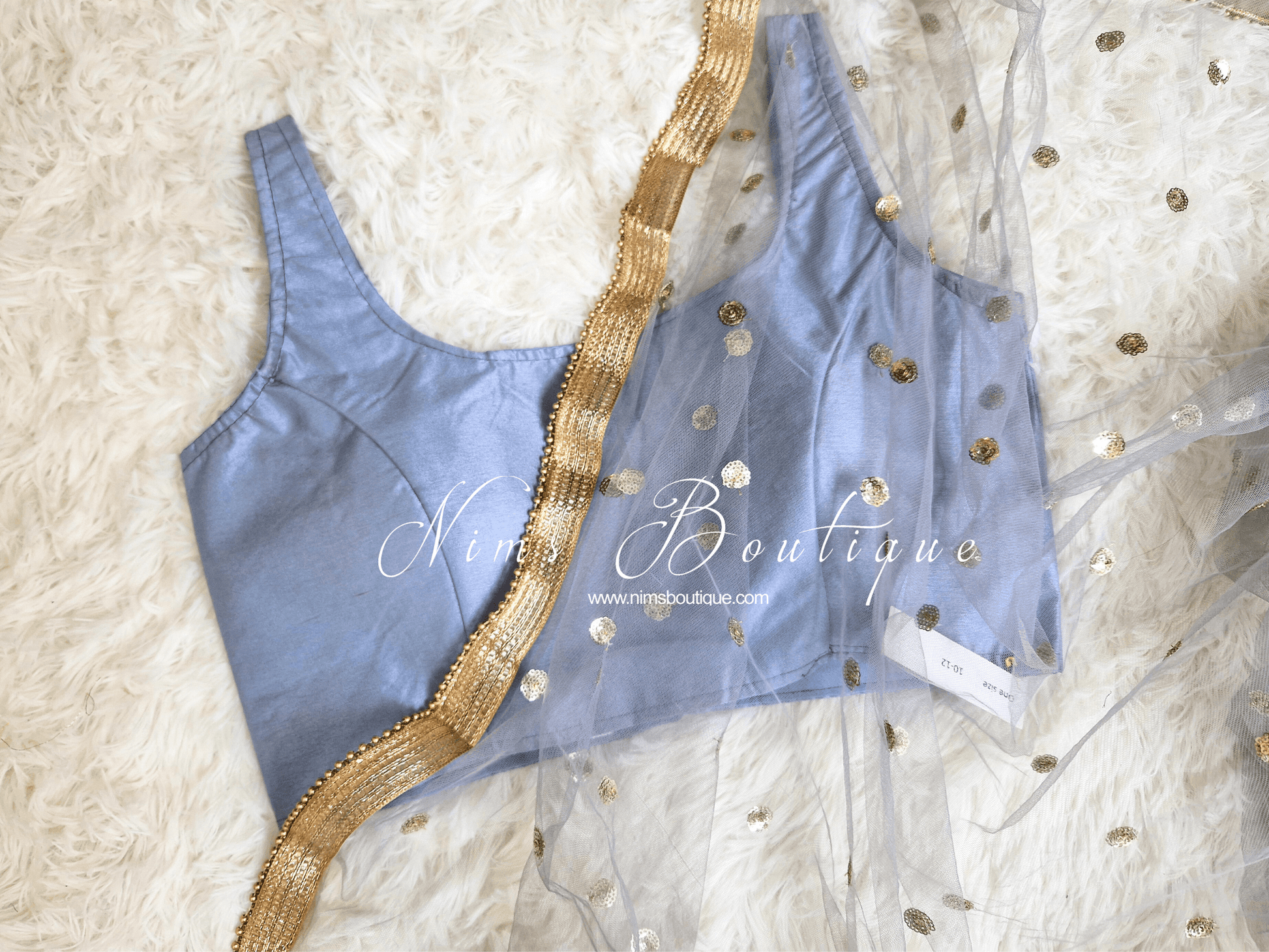 Nims Boutique The NB Grey Blouse 12-14