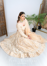 Ivory & Gold Thread Embroidered Lehnga (8-20)